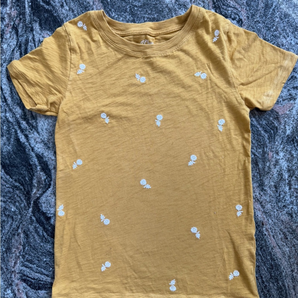 J.Crew Yellow Shirt with White Embroidery
